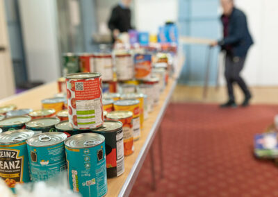 Alvechurch Community Larder Table Setup